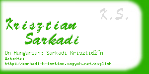 krisztian sarkadi business card